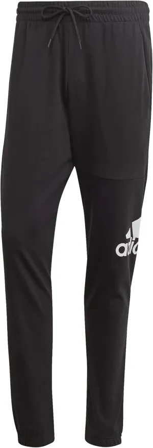 adidas Mens Essential Logo Tapered Badge Sweatpants Training Casual - Black