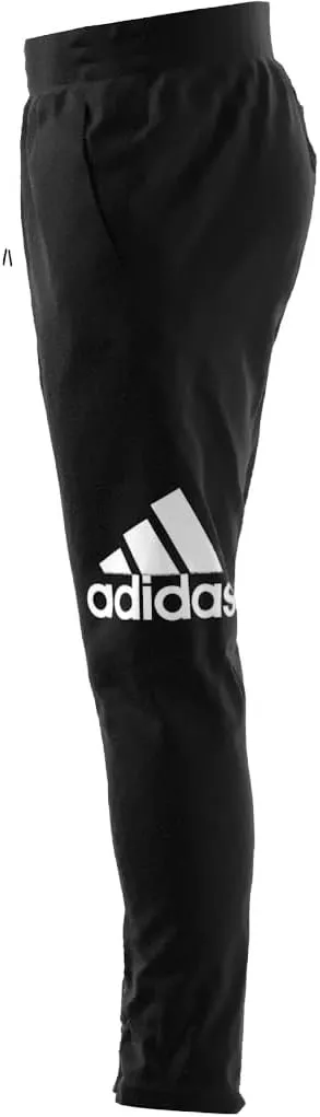 adidas Mens Essential Logo Tapered Badge Sweatpants Training Casual - Black
