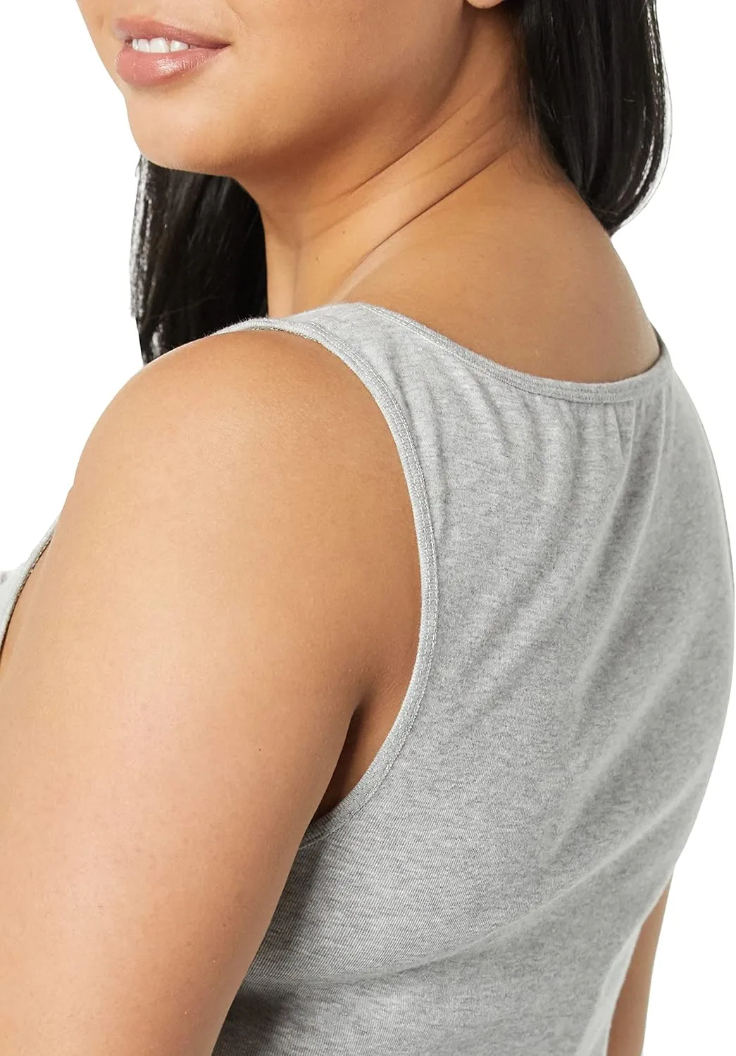 Amazon Essentials Women's Slim Fit Square Neck Tank, Pack of 2