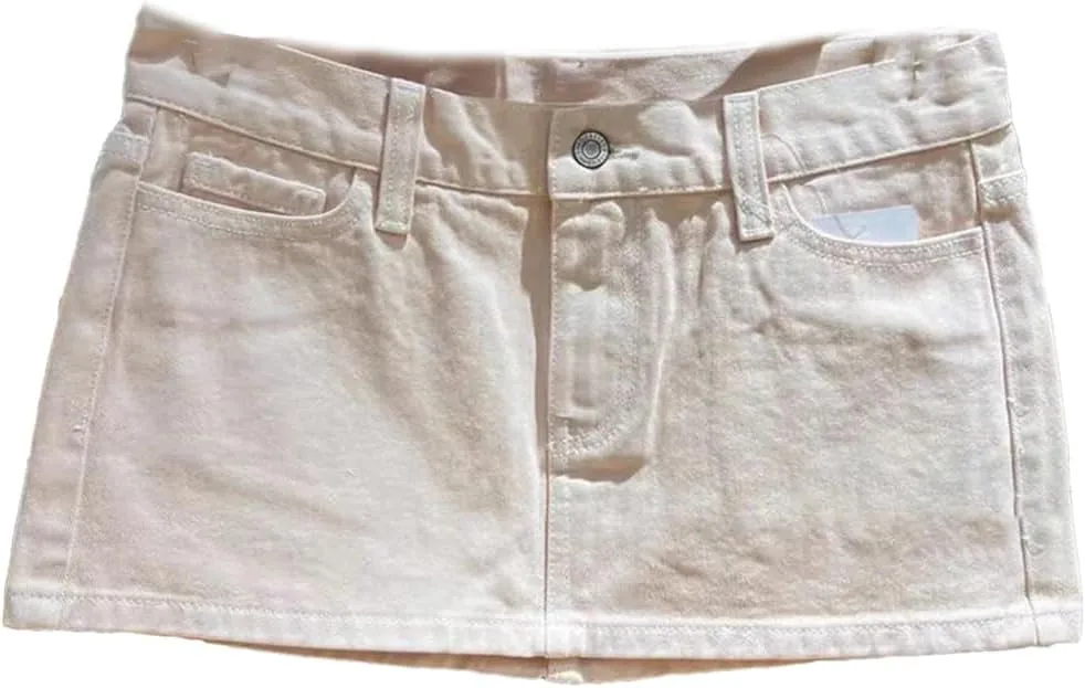 American Vintage Denim Mini Skirts Women Summer High Waist Straigth Short Skirt