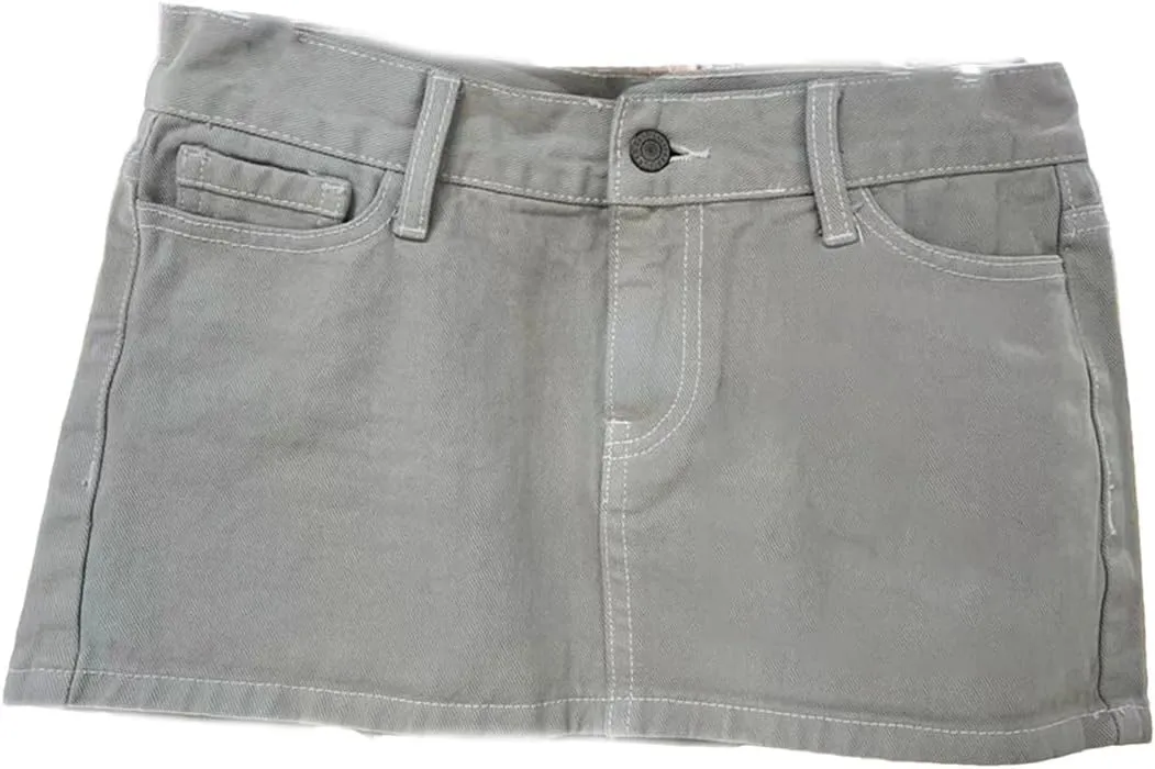 American Vintage Denim Mini Skirts Women Summer High Waist Straigth Short Skirt