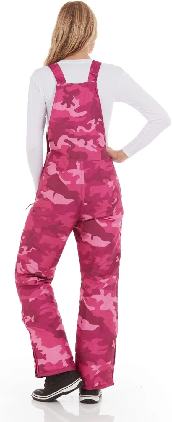 Arctic Quest Womens Ski Snow Bibs Pants Insulated Water Resistant Overalls Snowboarding Winter Waterproof Pants Women