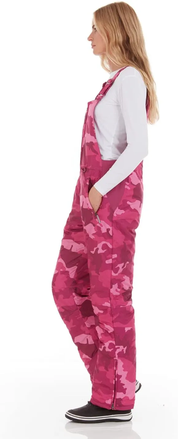 Arctic Quest Womens Ski Snow Bibs Pants Insulated Water Resistant Overalls Snowboarding Winter Waterproof Pants Women