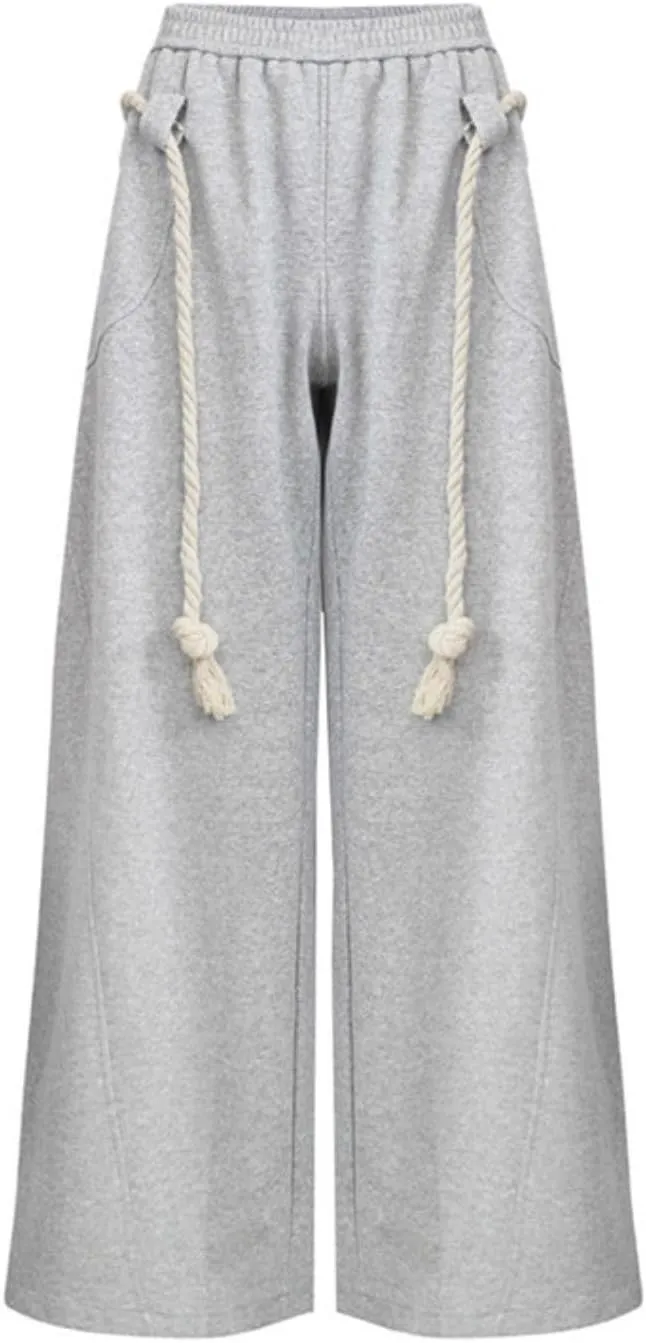 Baggy Sweatpants for Women Men High Waist Wide Leg Sweatpants Oversize Barrel Pants Casual Trousers