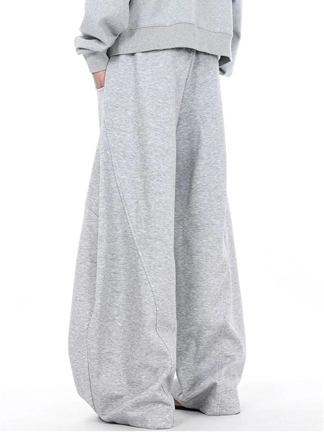 Baggy Sweatpants for Women Men High Waist Wide Leg Sweatpants Oversize Barrel Pants Casual Trousers