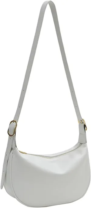 Bags for Women PU dumpling bag for women, shoulder bag, crossbody bag, versatile bag(Creamy-white)