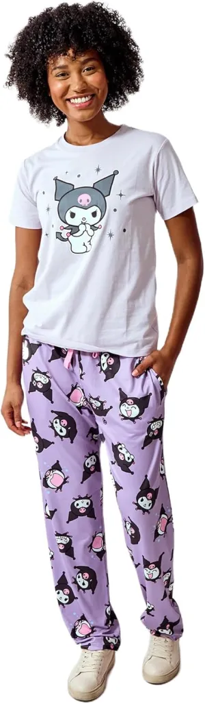 Bioworld Kuromi Stars Women's 2-Pack Pajama Set