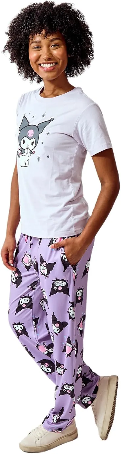 Bioworld Kuromi Stars Women's 2-Pack Pajama Set