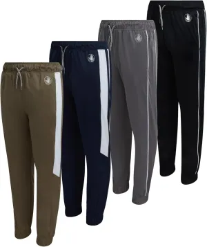 Body Glove Boys Sweatpants - 4 Pack Tricot Athletic Kids Joggers Clothes for Boys Jogger Pants with Pockets (Size: 8-18)