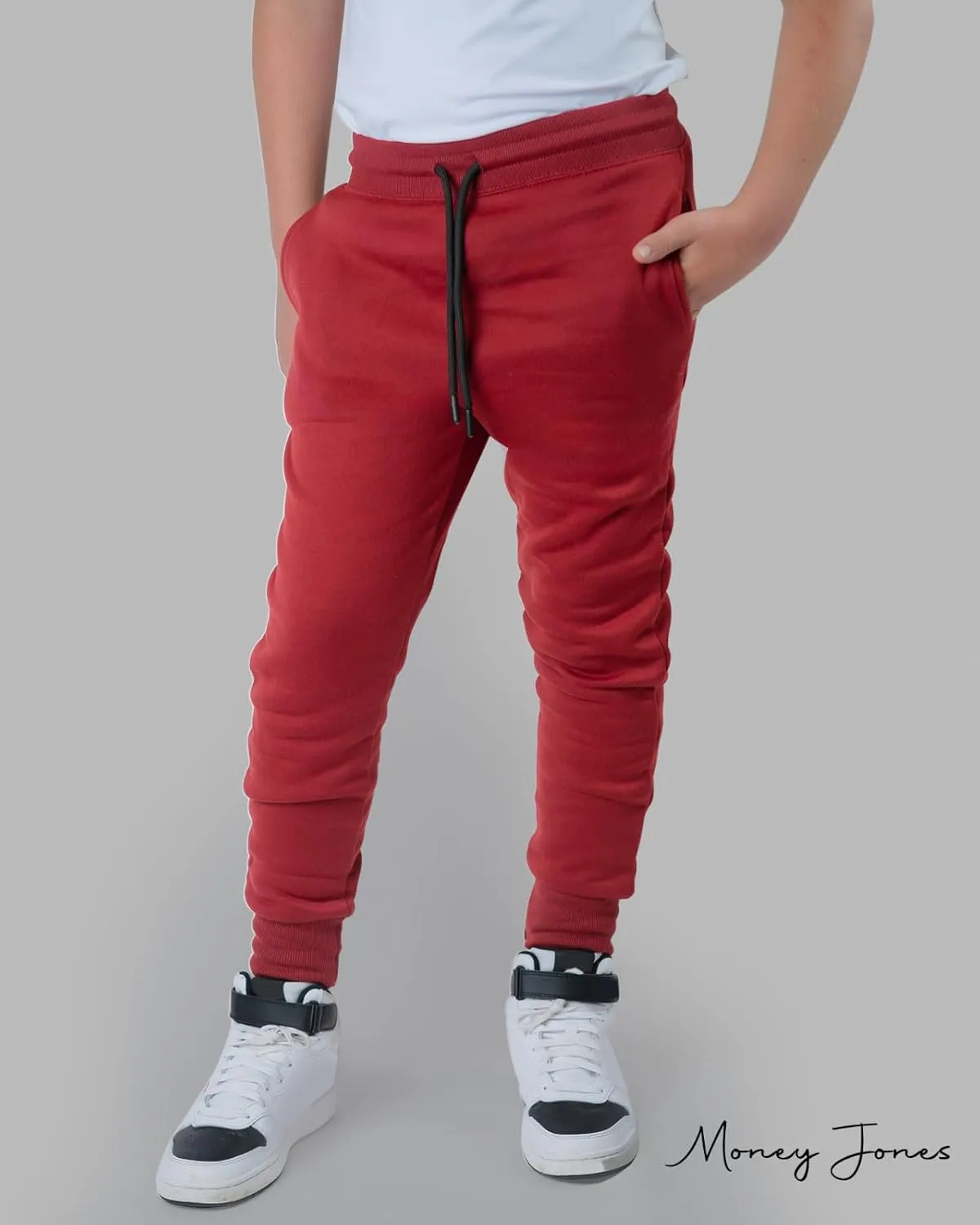 Boys Sweatpants 3Pack - Fleece Joggers, Drawstring & Pockets, Slim Fit - Order 1 Size Up for Relax Fit