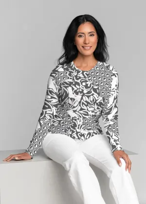 Brookie Black (8177) ~ Thermal Long Sleeve Crew Shirt