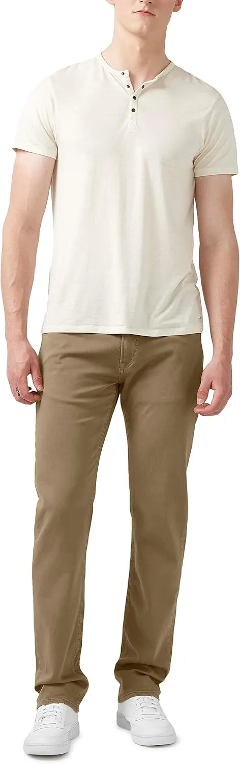 Buffalo David Bitton Men's Non-Denim Straight Leg Six French Terry Pants with Cotton Blend Stretch