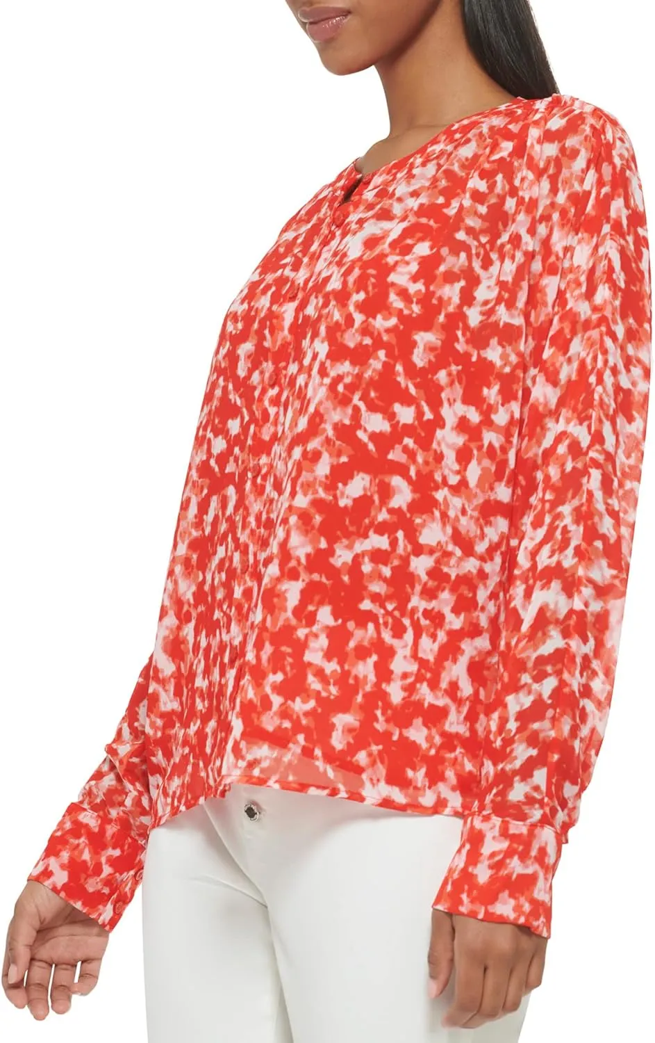Calvin Klein Women's Button Up Long Sleeve Printed