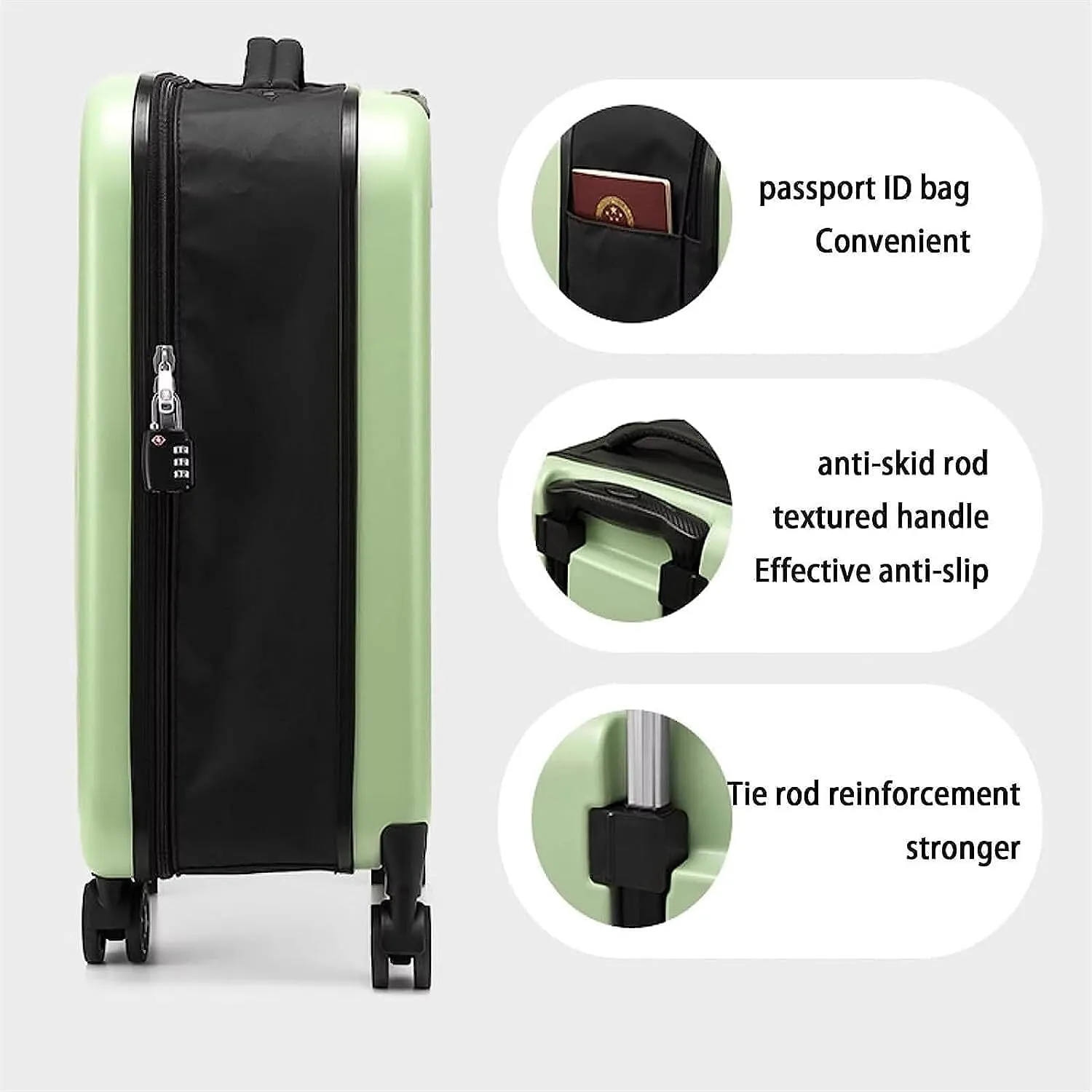 Carry On Luggage Expandable Luggage Foldable Luggage Carry on Luggage Comfort Handle Luggage Suitcase Spinner Wheels Trolley Luggage Lightweight
