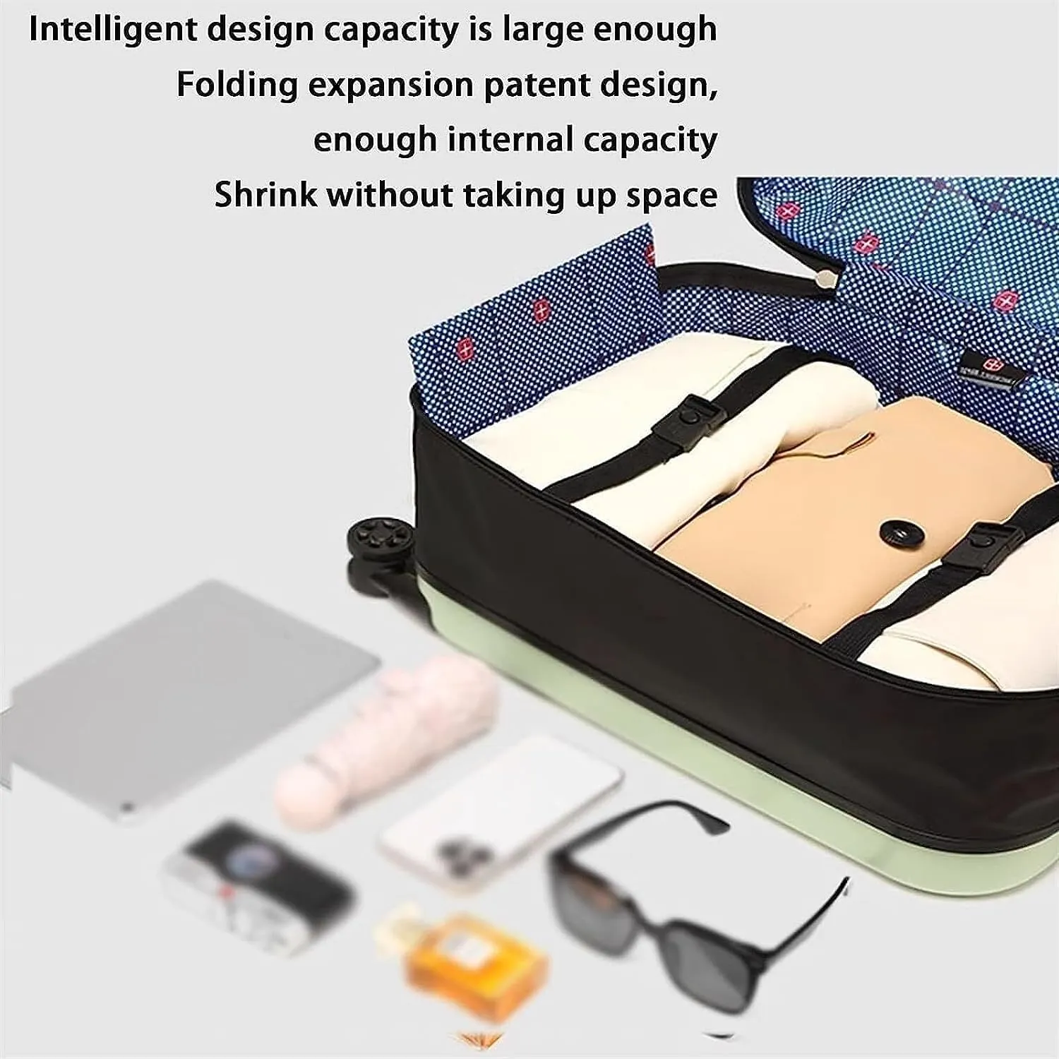 Carry On Luggage Expandable Luggage Foldable Luggage Carry on Luggage Comfort Handle Luggage Suitcase Spinner Wheels Trolley Luggage Lightweight