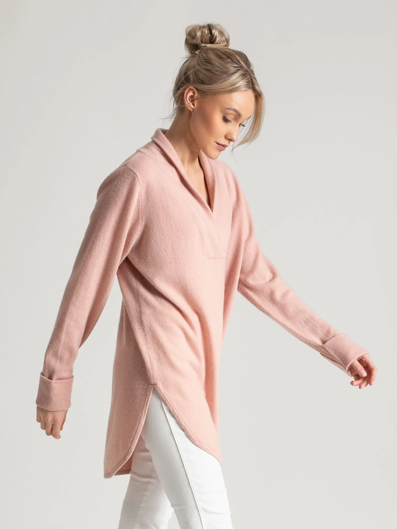 Cashmere sweater "Ida" - rose glow