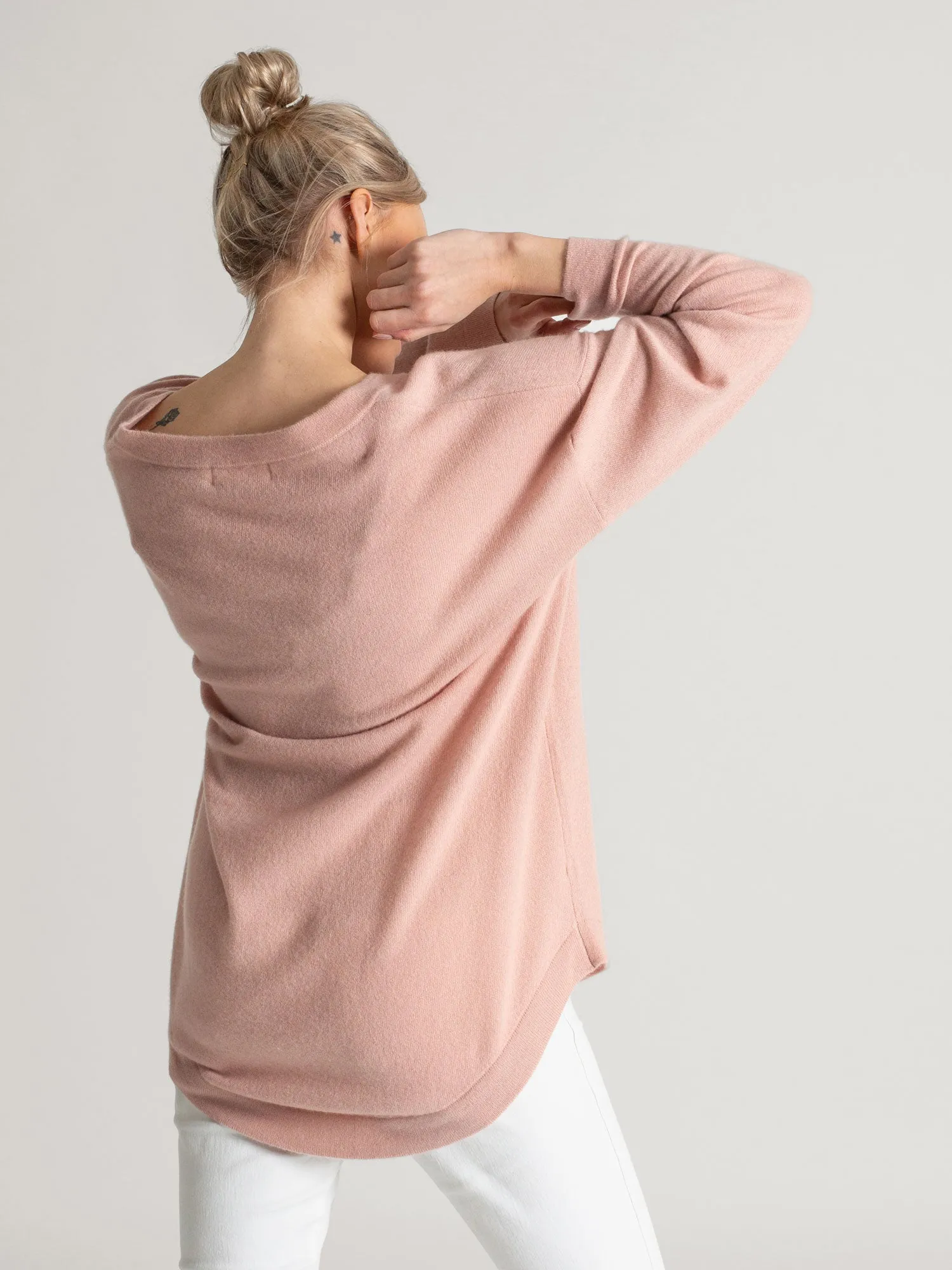 Cashmere sweater "Ida" - rose glow