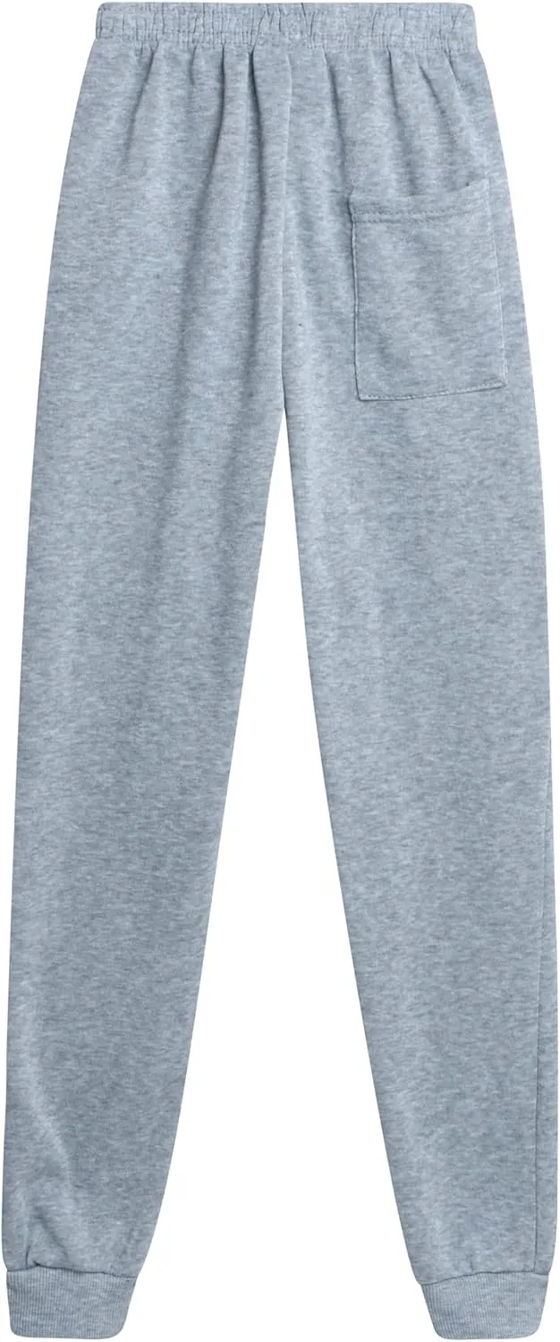 Coney Island Boys Sweatpants - 4 Pack Athletic Performance Soft Fleece Active Joggers for Boys with Side Pockets (Size: 4-16)