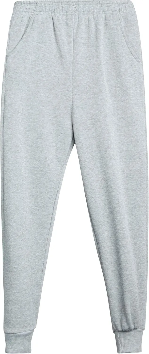 Coney Island Boys Sweatpants - 4 Pack Athletic Performance Soft Fleece Active Joggers for Boys with Side Pockets (Size: 4-16)