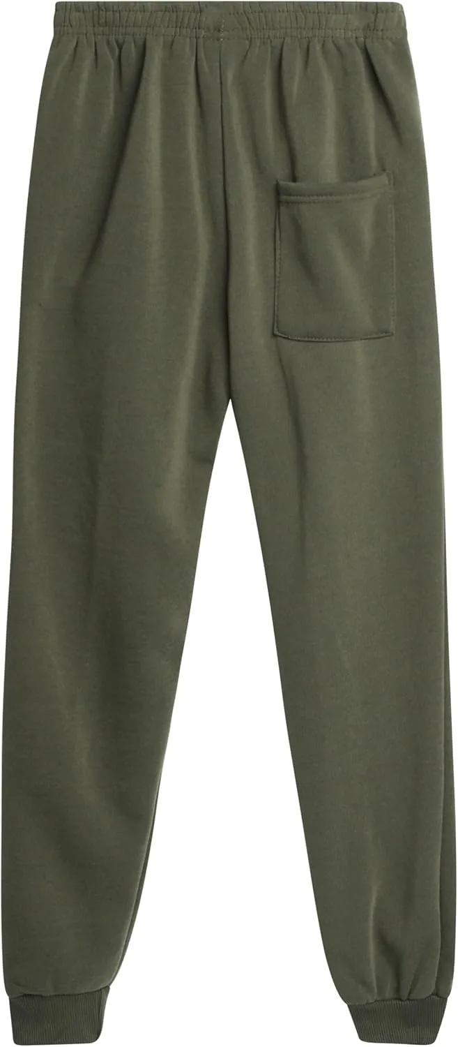 Coney Island Boys Sweatpants - 4 Pack Athletic Performance Soft Fleece Active Joggers for Boys with Side Pockets (Size: 4-16)