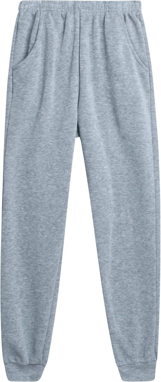 Coney Island Boys Sweatpants - 4 Pack Athletic Performance Soft Fleece Active Joggers for Boys with Side Pockets (Size: 4-16)