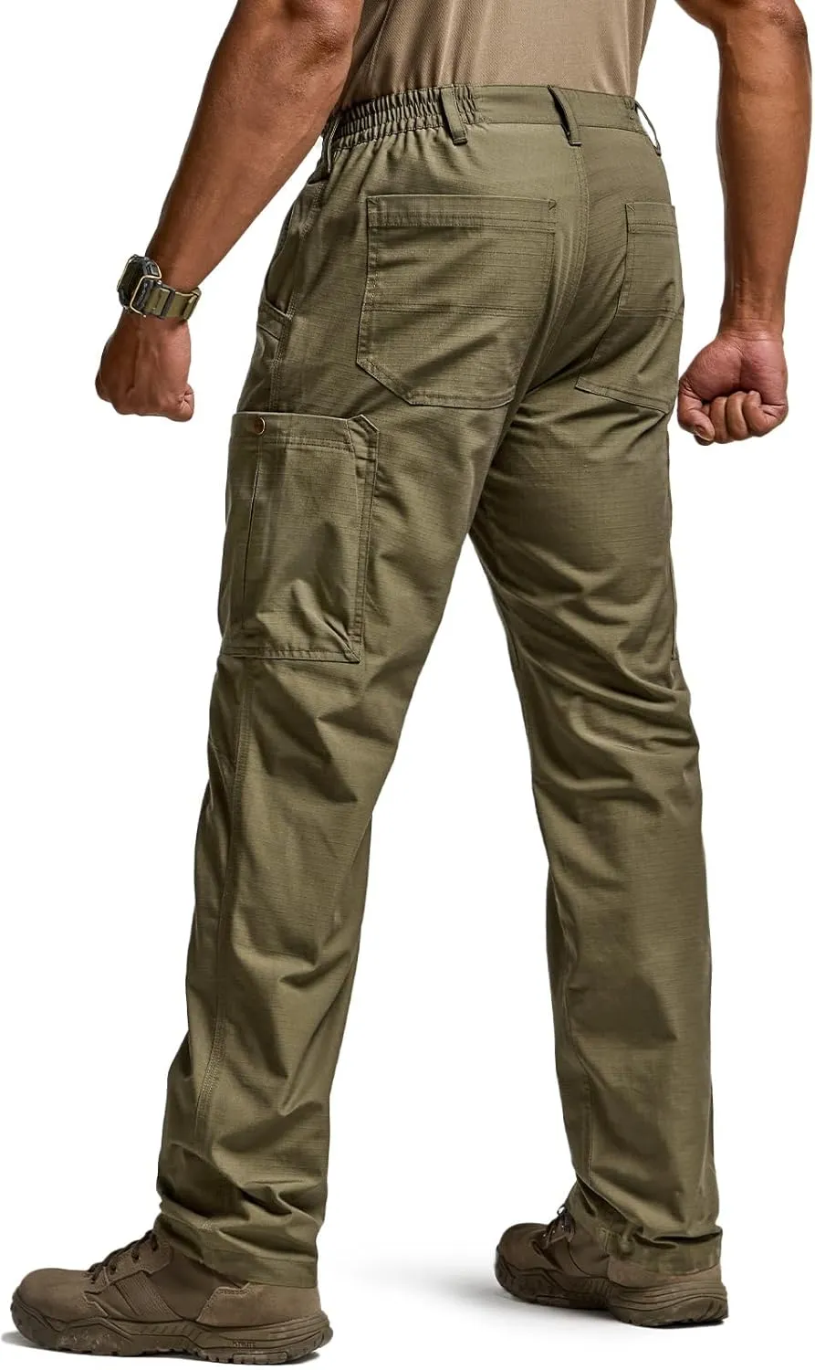 CQR Men's Military Cargo Pants, Water Resistant Ripstop Army Combat Tactical Pants, Outdoor Hunting Hiking EDC Work Pants