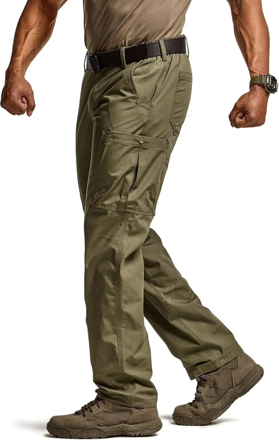 CQR Men's Military Cargo Pants, Water Resistant Ripstop Army Combat Tactical Pants, Outdoor Hunting Hiking EDC Work Pants