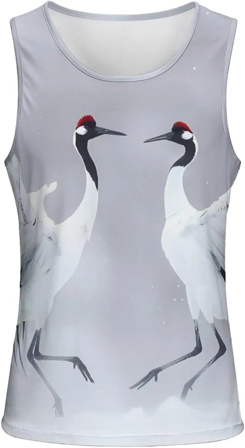 Crane Mens Tank Top Undershirt Sleeveless Gym Vest Workout T-Shirts
