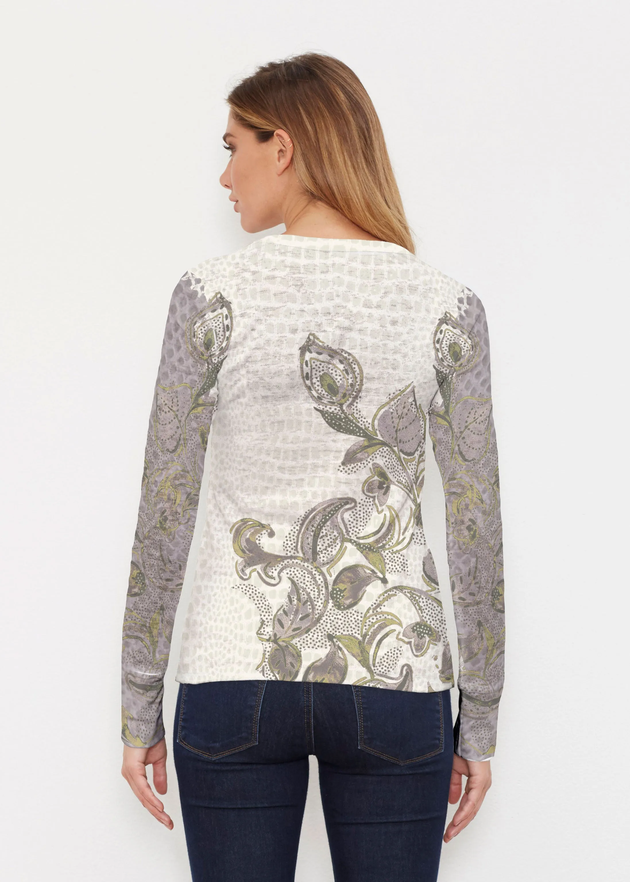 Crocodile Vine (8066) ~ Thermal Long Sleeve Crew Shirt