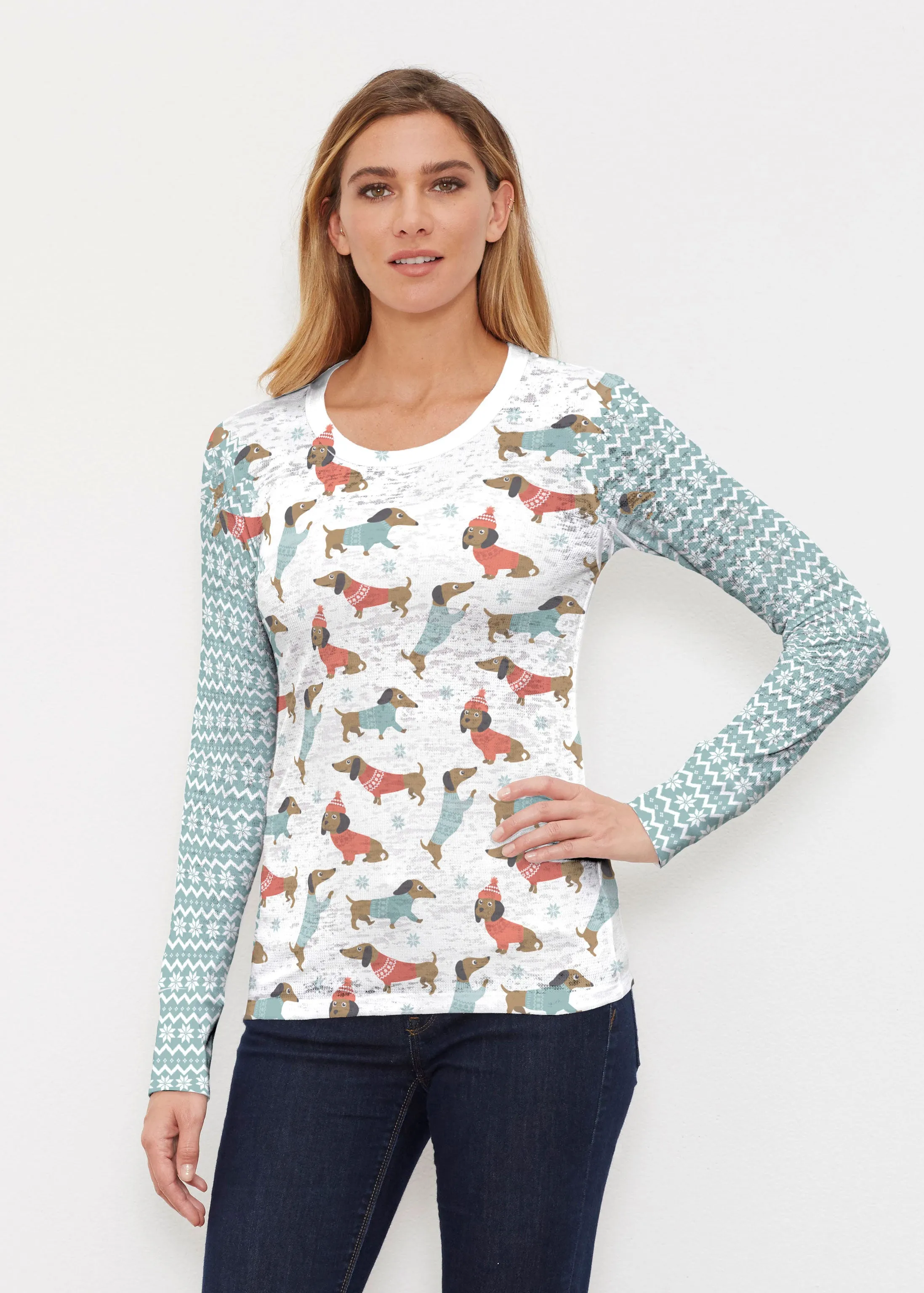 Dapper Mint (22104) ~ Thermal Long Sleeve Crew Shirt