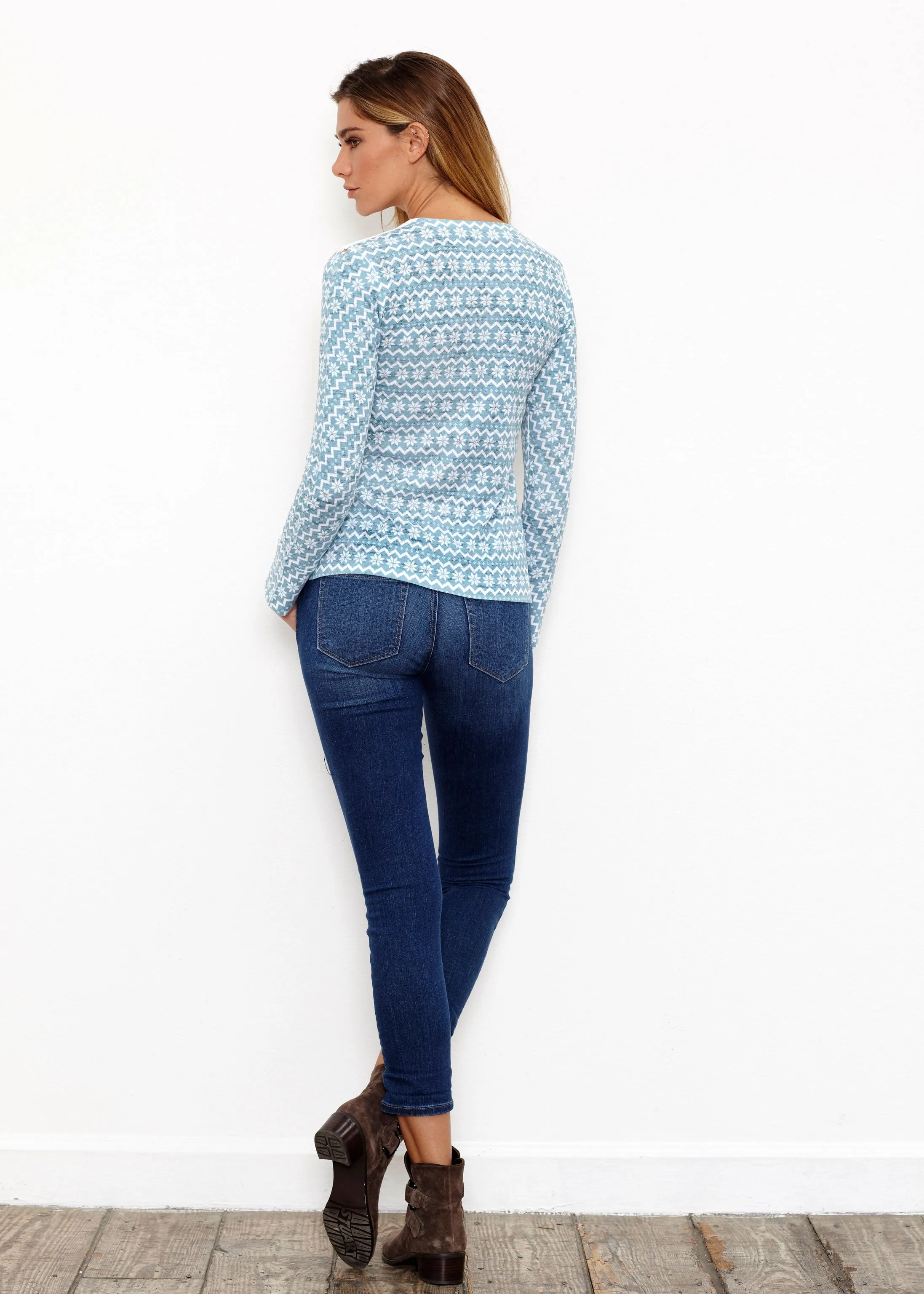 Dapper Mint (22104) ~ Thermal Long Sleeve Crew Shirt