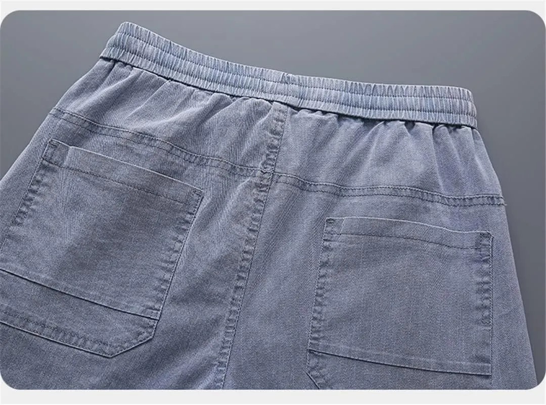 Deepsko Men's Jeans Jogging Harem Pants Cotton Ankle Ties Loose Harajuku Style Girdle