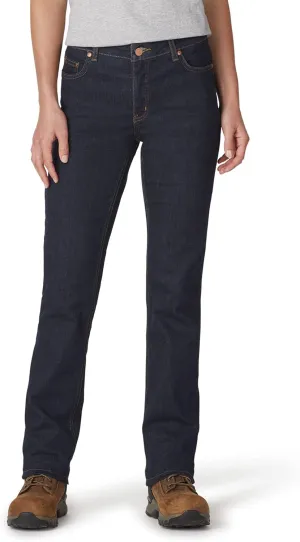 Dickies womens Perfect Shape Denim - Straight Stretch Jeans, Rinsed Indigo Blue, 8 US