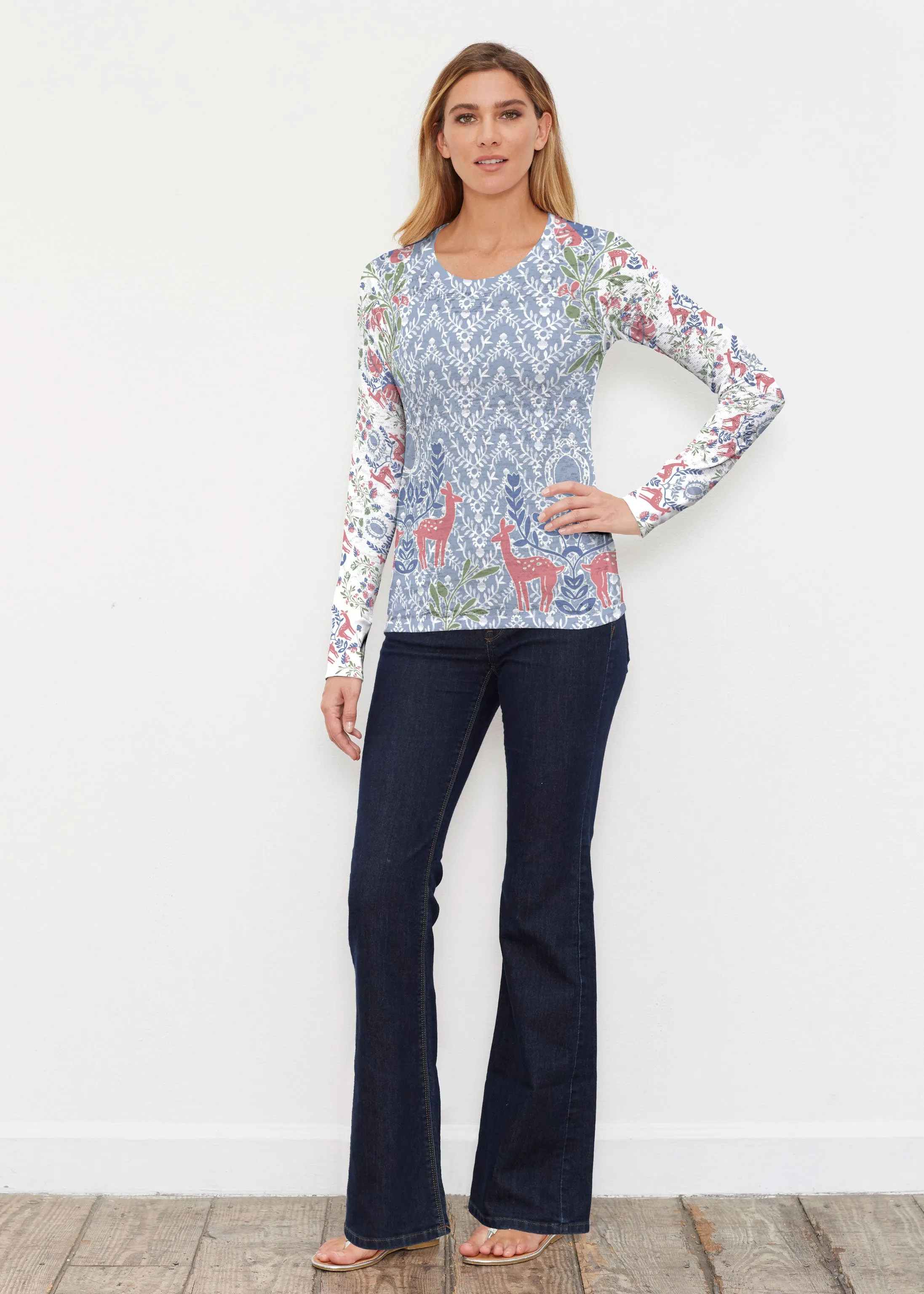 Doe A Deer (8031) ~ Thermal Long Sleeve Crew Shirt