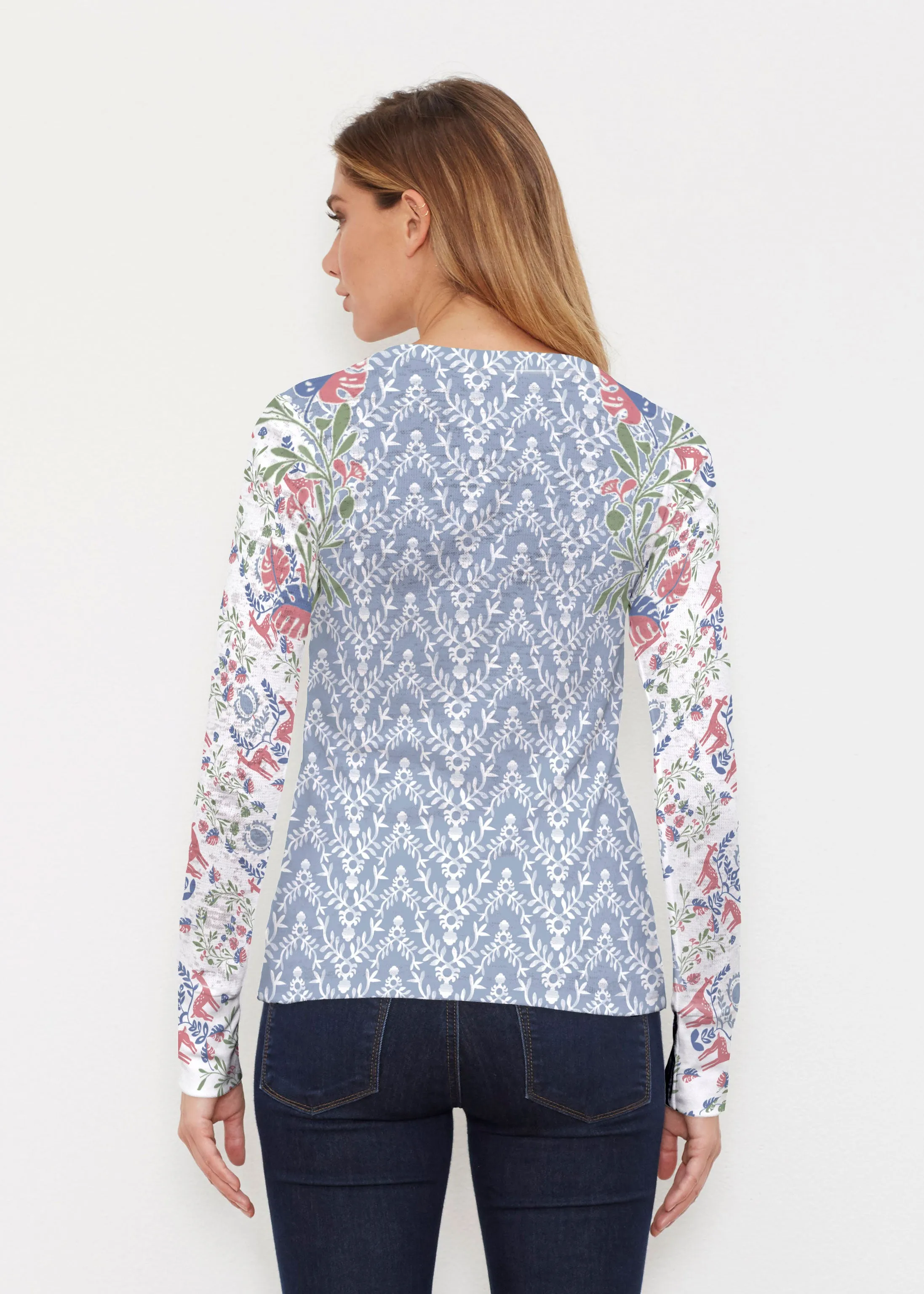 Doe A Deer (8031) ~ Thermal Long Sleeve Crew Shirt