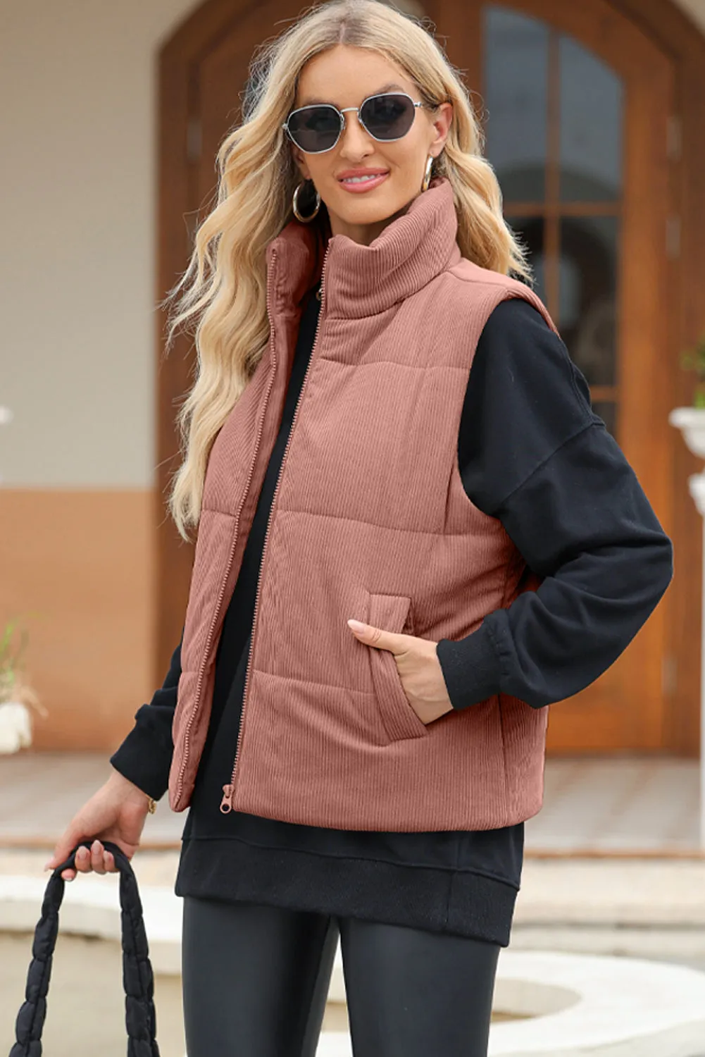 Favorite Things Zip Up Vest w/Pockets (Multiple Colors) (Pink Label)