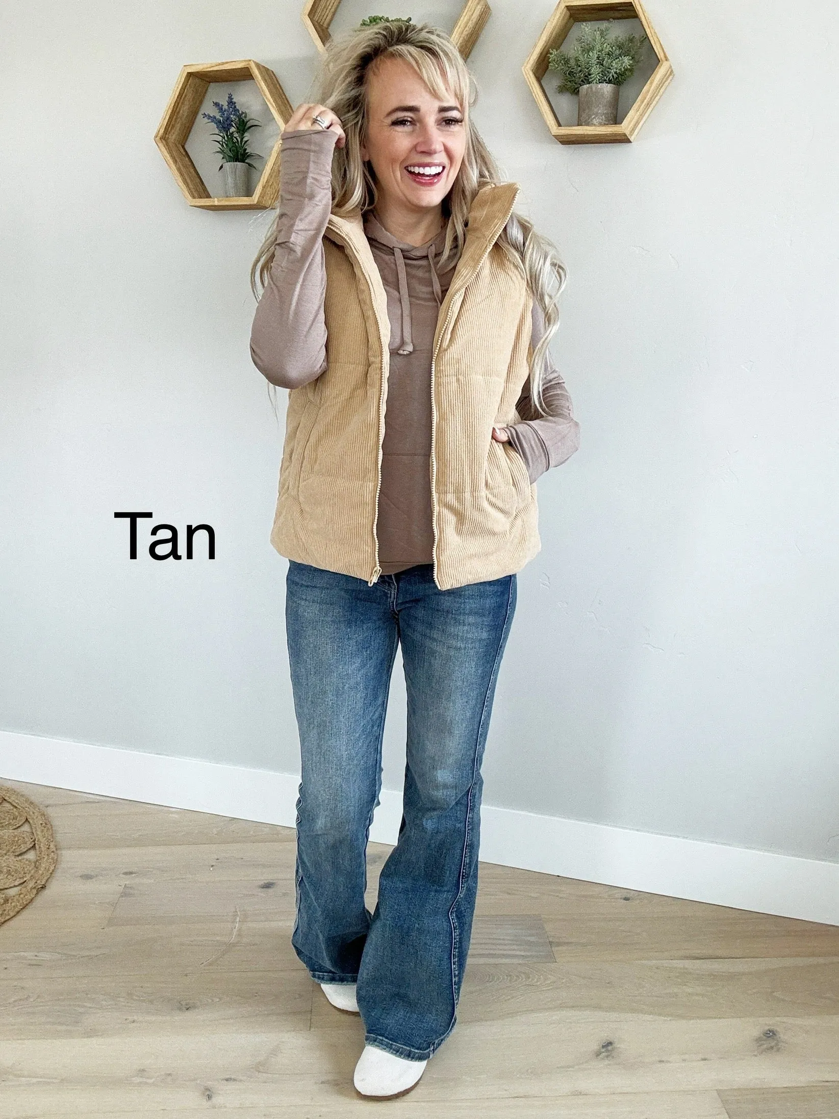 Favorite Things Zip Up Vest w/Pockets (Multiple Colors) (Pink Label)