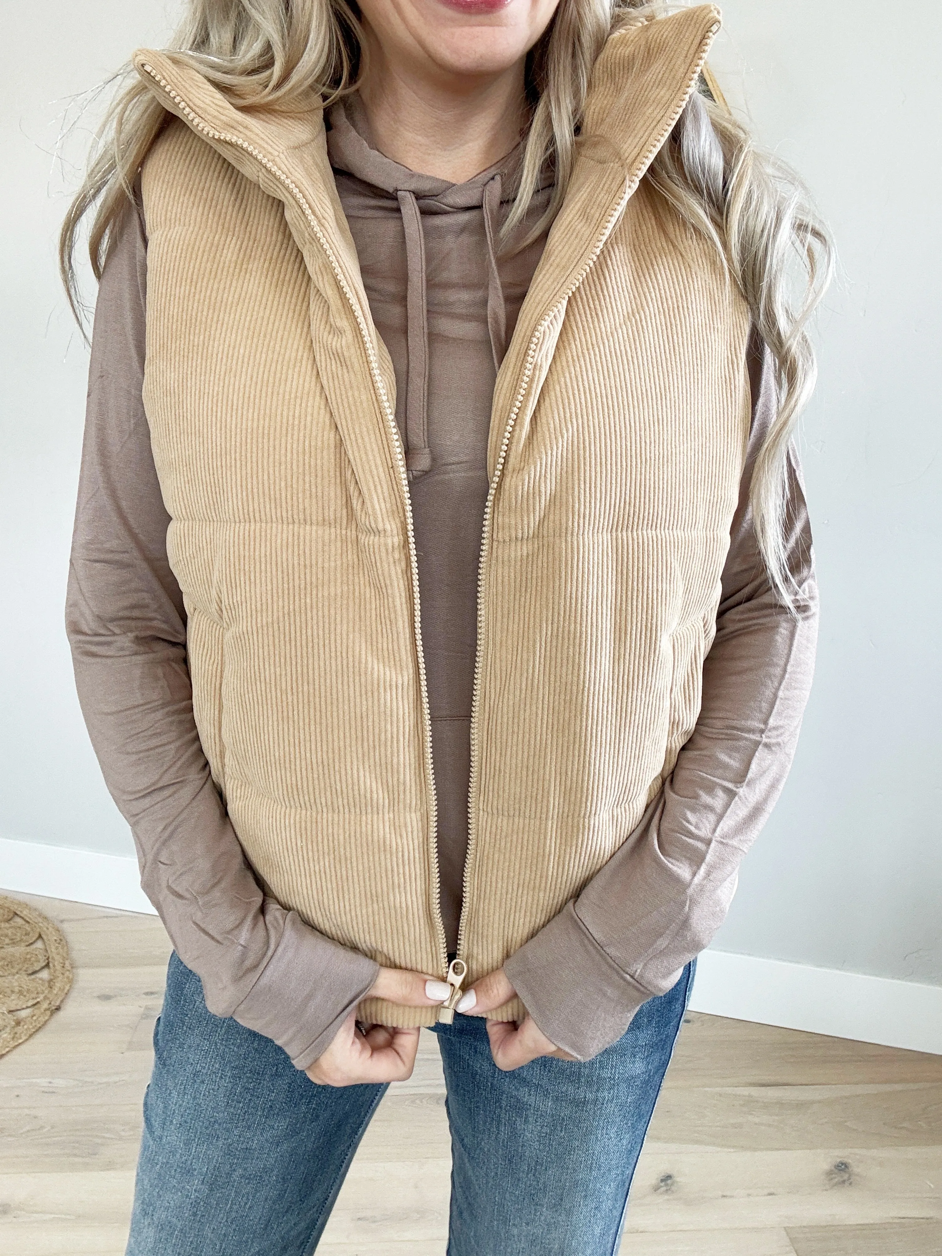 Favorite Things Zip Up Vest w/Pockets (Multiple Colors) (Pink Label)