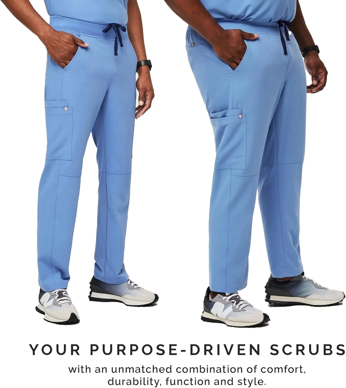 FIGS Axim Cargo Scrub Pants for Men  Classic Fit, Straight Leg, 7 Pockets, 4-Way Stretch, Anti-Wrinkle Mens Scrub Pants