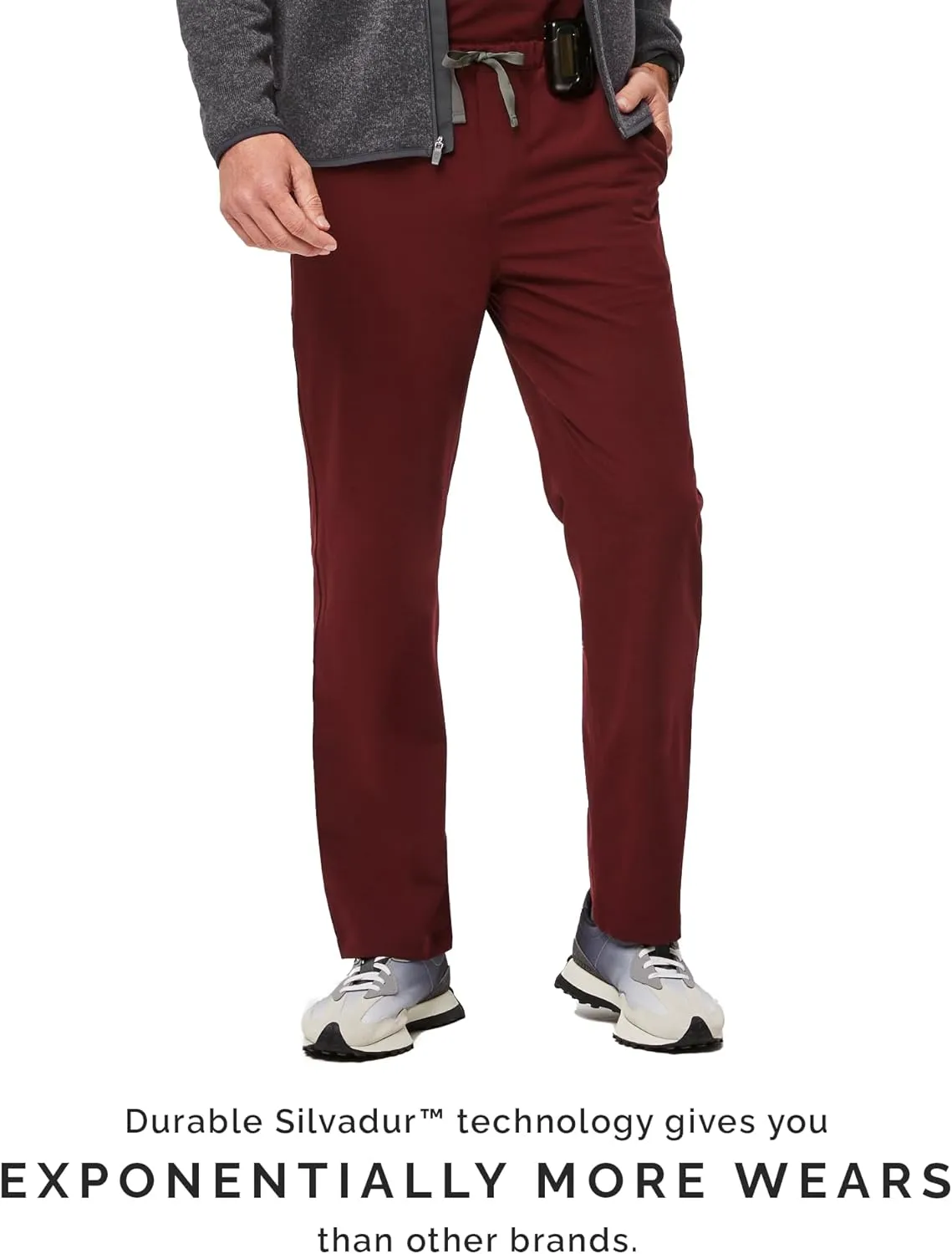 FIGS Pisco Basic Scrub Pants for Men  Structured Fit, Straight Leg, 4 Pockets, Anti-Wrinkle Mens Scrub Pants
