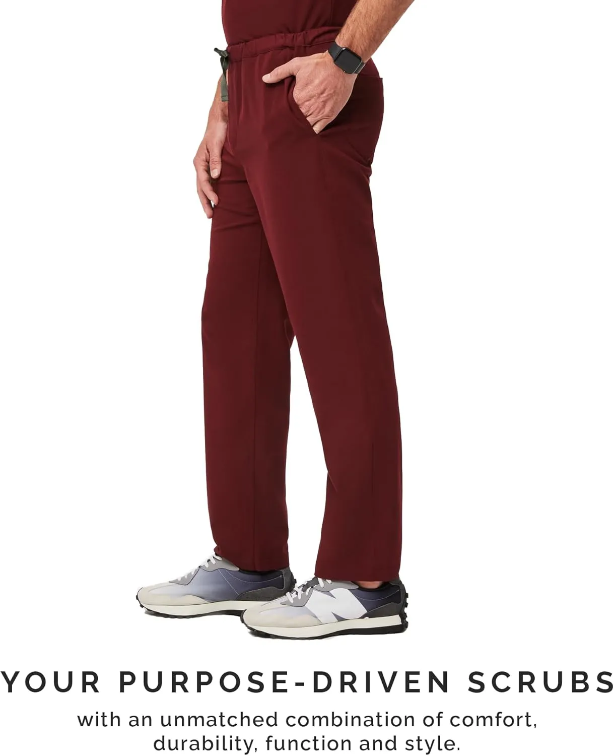 FIGS Pisco Basic Scrub Pants for Men  Structured Fit, Straight Leg, 4 Pockets, Anti-Wrinkle Mens Scrub Pants