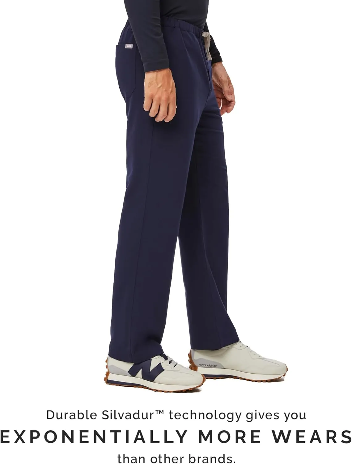 FIGS Pisco Basic Scrub Pants for Men  Structured Fit, Straight Leg, 4 Pockets, Anti-Wrinkle Mens Scrub Pants