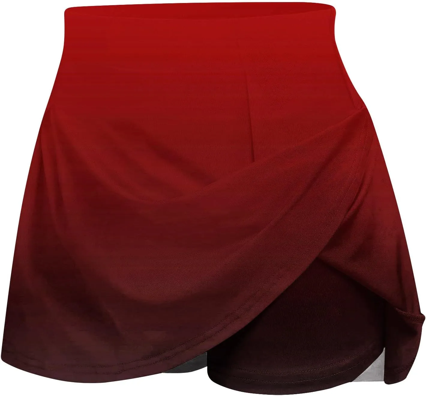 Flowy Shorts for Women Fashion High Waisted Tummy Control Skorts Bohemian Gradient Color Golf Tennis Mini Skirts