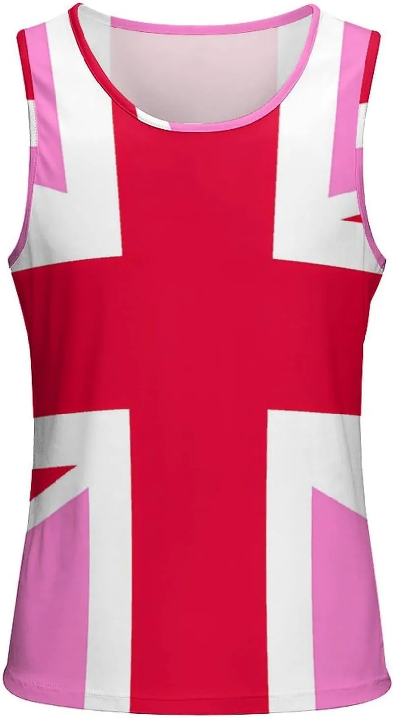 Gay Proud Flag of The United Kingdom Mens Tank Top Undershirt Sleeveless Gym Vest Workout T-Shirts