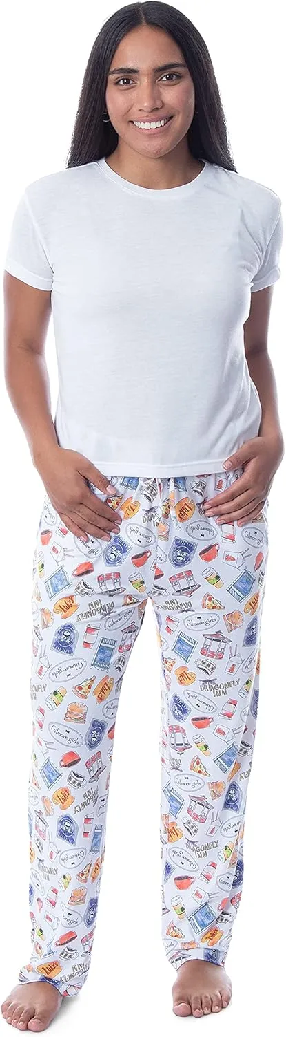 Gilmore Girls Womens' Icons Toss Print Luke's Diner Stars Hollow Pajama Pants