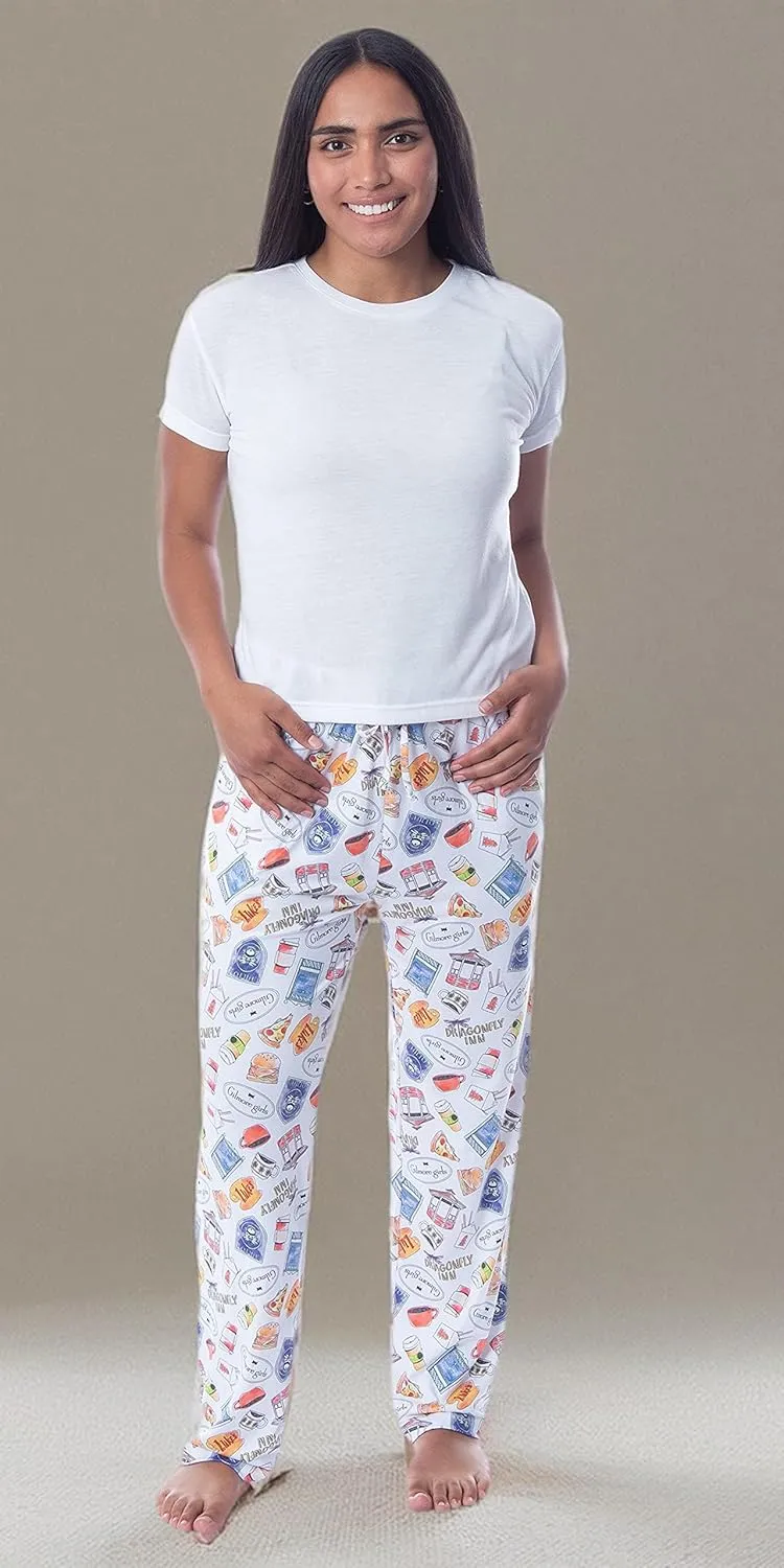 Gilmore Girls Womens' Icons Toss Print Luke's Diner Stars Hollow Pajama Pants