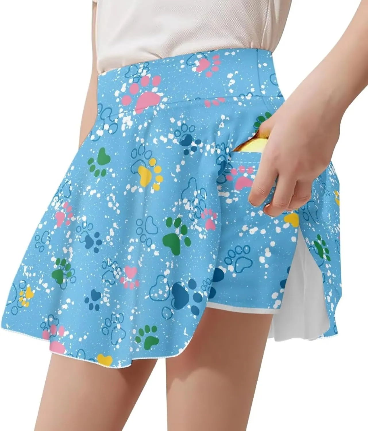 Girls Athletic Tennis Skirt with Pockets Casual Cute High Waisted Skort for Summer 5-14 Years