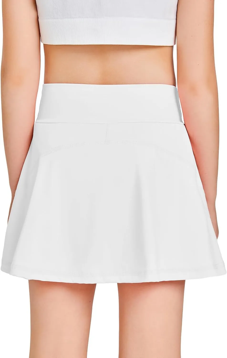 Girls Tennis Skirt with Pockets Shorts Crossover High Waisted Athletic Skorts Workout Golf Running Skirts