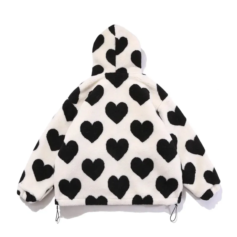 Harajuku Streetwear "Heart" Winter Jacket