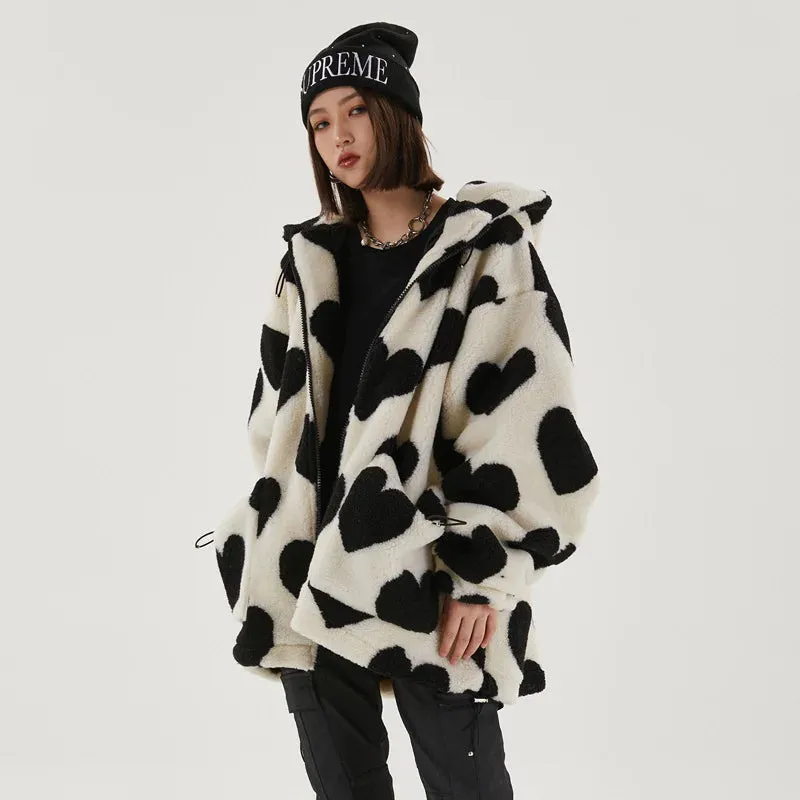 Harajuku Streetwear "Heart" Winter Jacket
